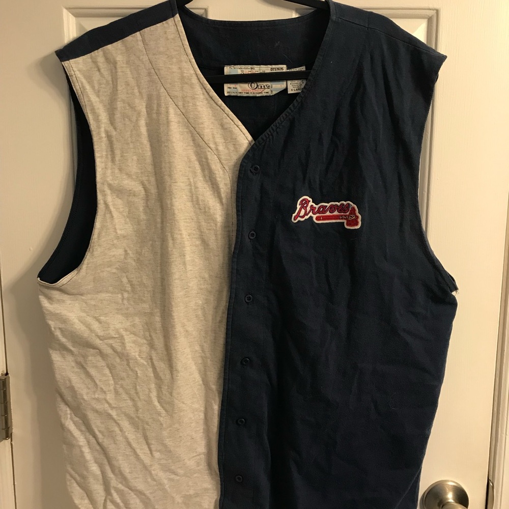 Atlanta Braves cut off shirt jersey